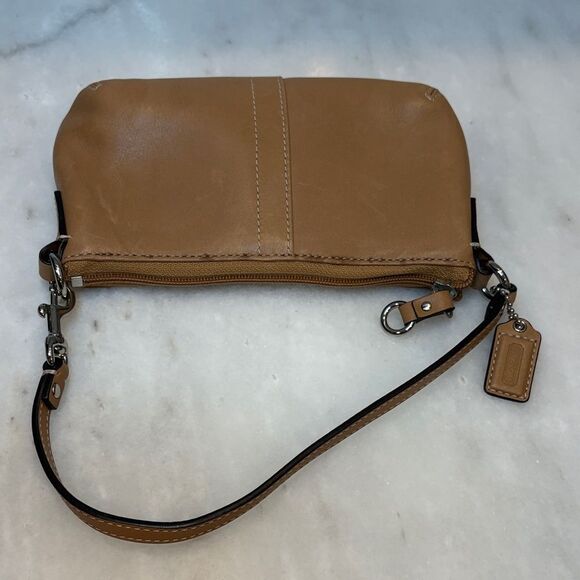 Coach Bag Purse Handbag Mini Leather Pocketbook Smooth Tan Glove Bag - Picture 14 of 14